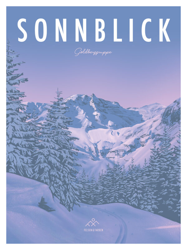 Hoher Sonnblick Illustration Poster
