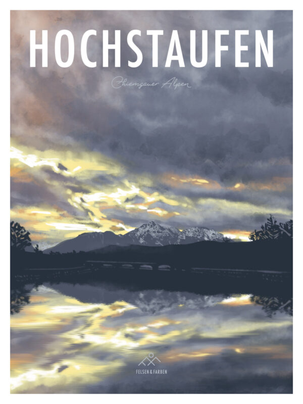 Hochstaufen Sonnenuntergang Poster